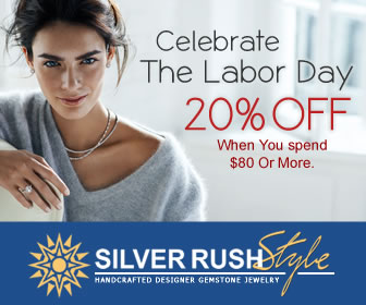 Celebrate The Labor Day - Get 20% OFF on ALL Jewelry at www.SilverRushStyle.com