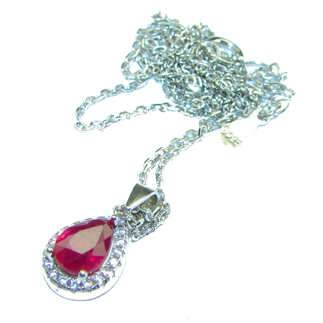Francesca authentic Ruby .925 Sterling Silver handcrafted necklace