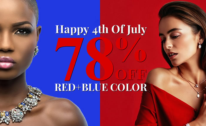 Happy 4th Of July! All Blue & Red Color Jewelry 78% OFF