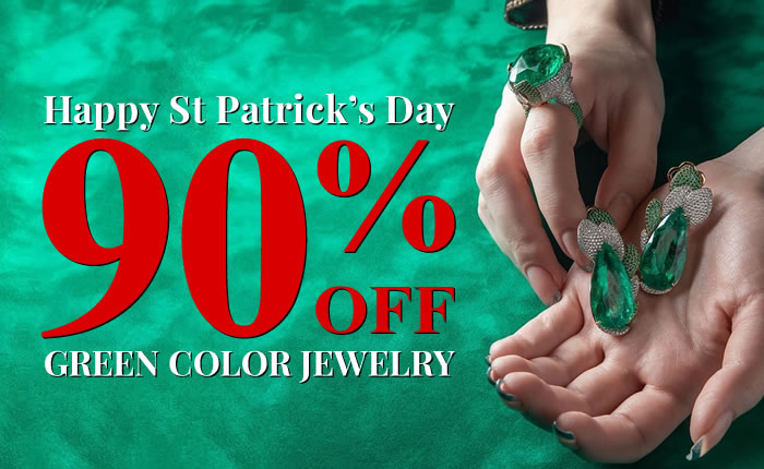 Happy St Patrick's Day - All Green Color Jewelry 90% Off