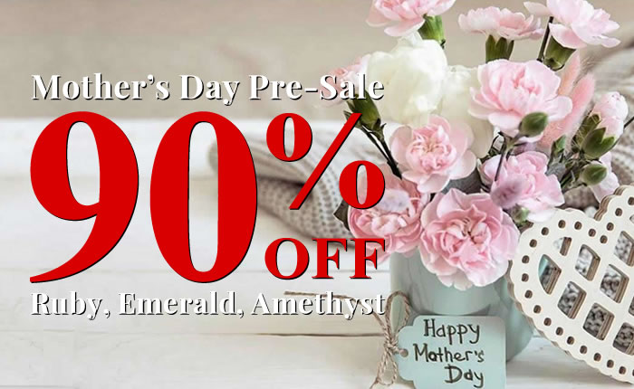 Mother's Day Pre-Sale - Ruby, Emerald & Amethyst Jewelry 90% OFF