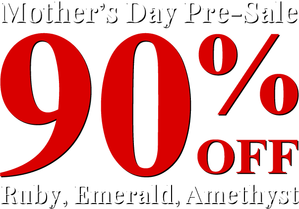 Mother's Day Pre-Sale - All Ruby, Emerald & Amethyst Jewelry 90% Off