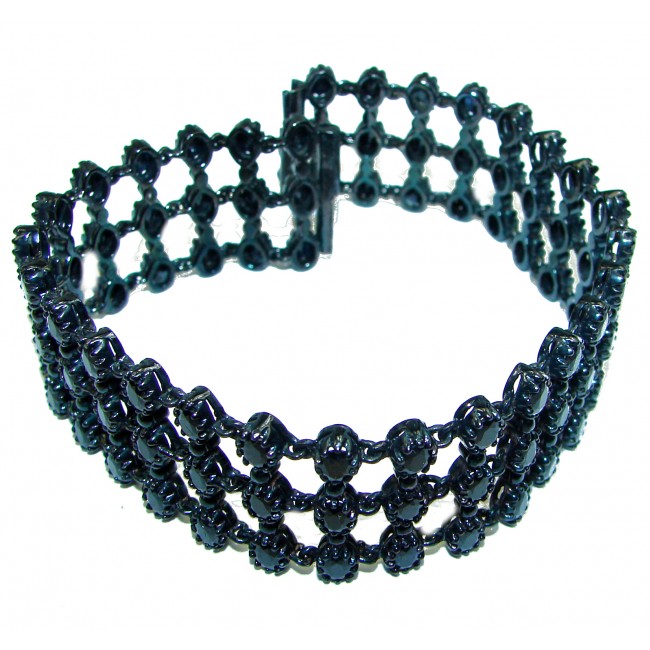 Nexus Leather Bracelet, Matte Black Rhodium | Men's Bracelets | Miansai