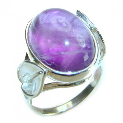 Spectacular Amethyst .925 Sterling Silver Handcrafted Ring size 8