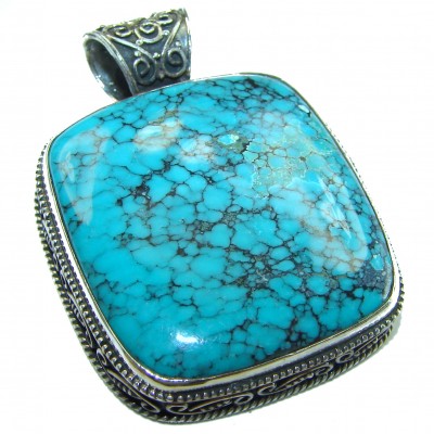 Arizona Dream Large Natural Natural Turquoise .925 Sterling Silver handmade pendant