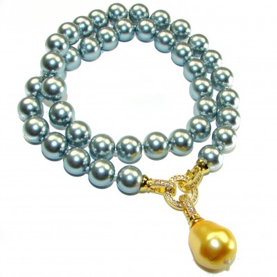 Vintage Beauty Freshwater Pearl 14K Gold over .925 Sterling Silver handcrafted Necklace