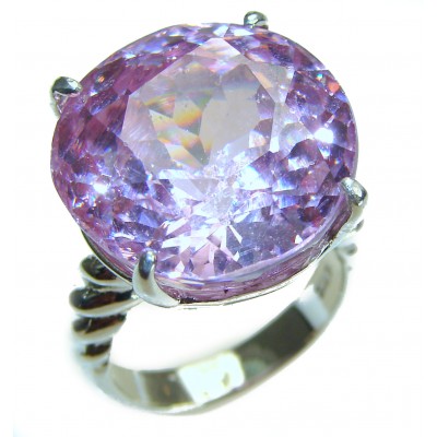 Lavish Lavender authentic Topaz .925 Sterling Silver Statement handcrafted Ring size 6 1/4