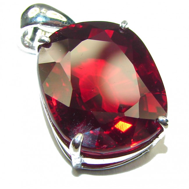 True Passion Red Topaz .925 Sterling Silver handmade Pendant