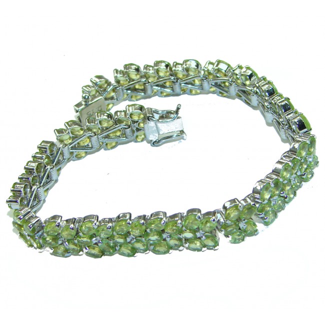 Aurora Authentic Peridot .925 Sterling Silver handmade Bracelet