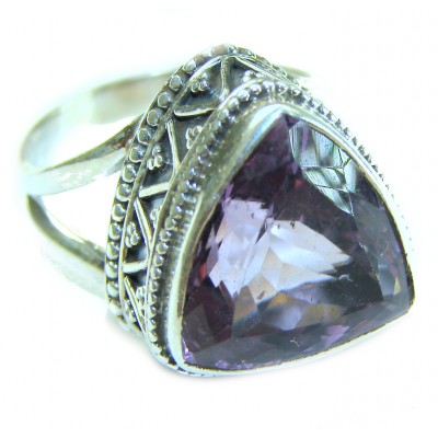 Spectacular Amethyst .925 Sterling Silver Handcrafted Ring size 7