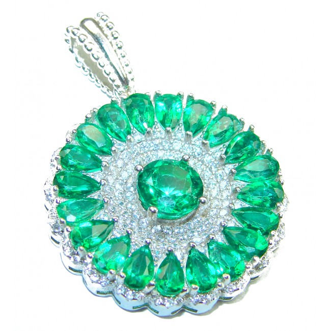 Authentic Chrome Diopside .925 Sterling Silver handcrafted Pendant