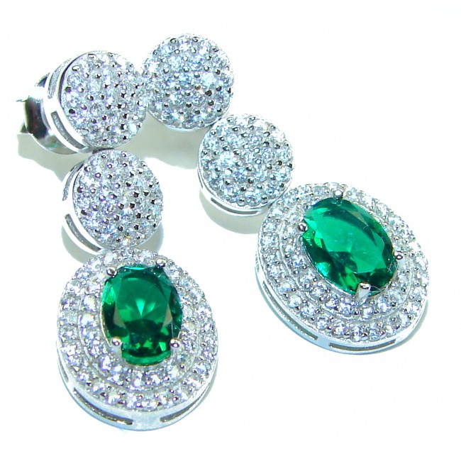 Fabulous Chrome Diopside .925 Sterling Silver handcrafted earrings