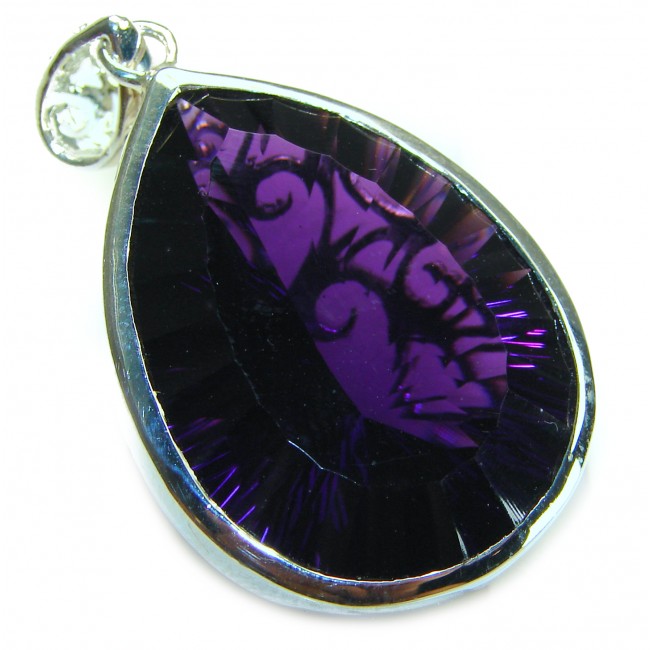 Purple Magic 55.5 carat Perfect Amethyst .925 Sterling Silver handcrafted Pendant