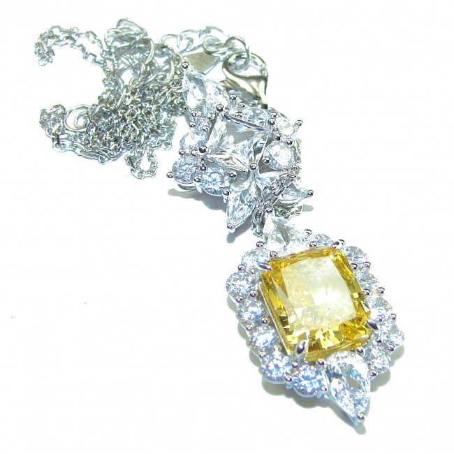 Precious Genuine Citrine .925 Silver handcrafted Necklace