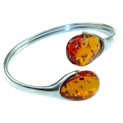 Excellent Golden Baltic Amber .925 Sterling Silver entirely handcrafted Bracelet