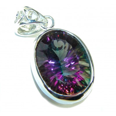 Magic Aurora Topaz .925 Sterling Silver handcrafted Pendant