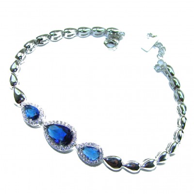 Endless Love Sapphire .925 Sterling Silver handcrafted Bracelet