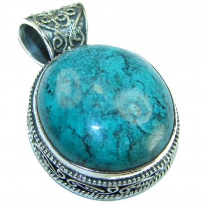 Arizona Beauty Natural Natural Turquoise .925 Sterling Silver handmade pendant