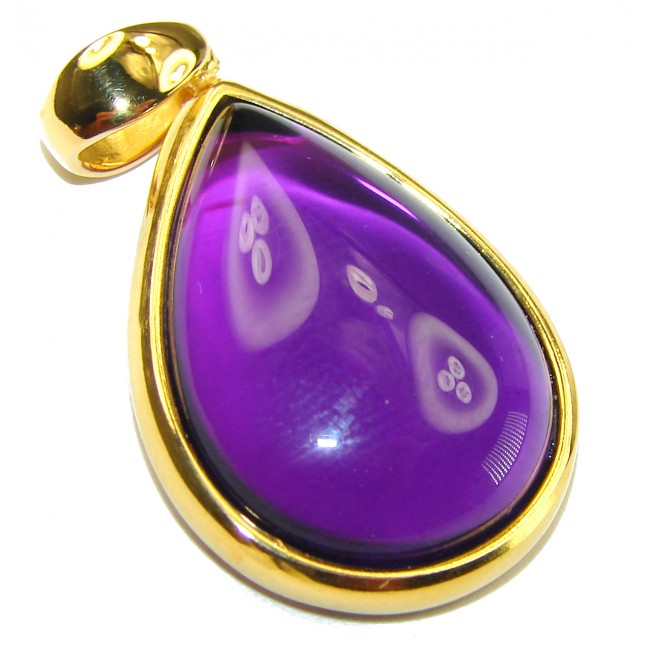 Vintage Design Amethyst 14K Gold over .925 Sterling Silver handcrafted Pendant