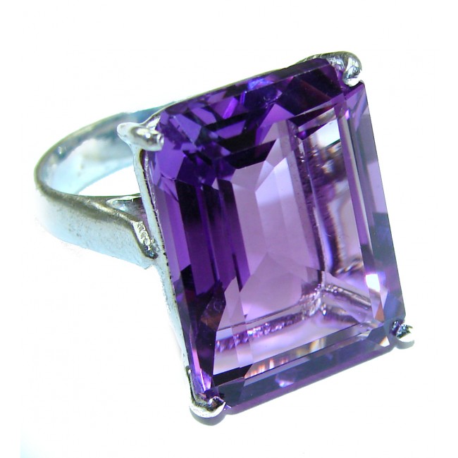 Spectacular Amethyst .925 Sterling Silver Handcrafted Ring size 7 1/2