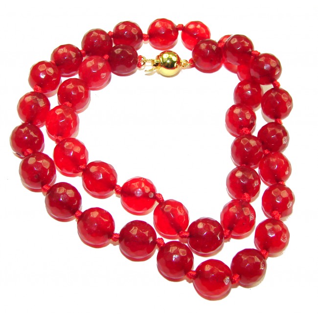 Rare Unusual Natural Carnelian Beads Necklace