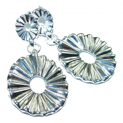 Long Sterling Silver Italy made .925 Sterling Silver Earrings