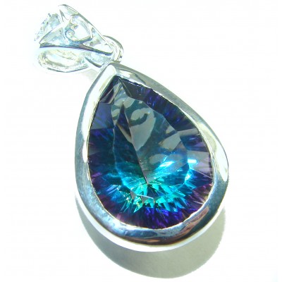 The best quality authentic Mystic Topaz .925 Sterling Silver handcrafted pendant