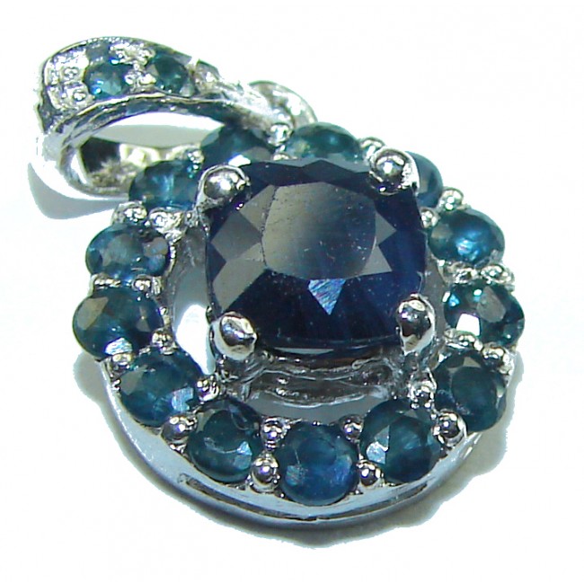 Genuine Sapphire .925 Sterling Silver handmade Pendant