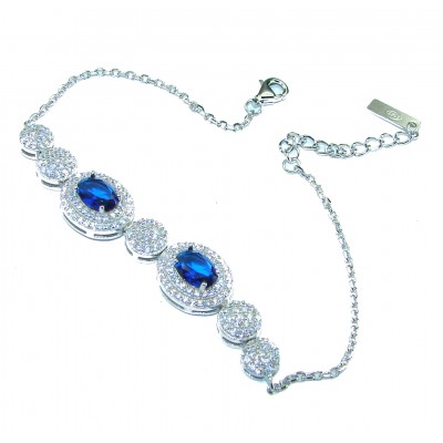 Endless Love Sapphire .925 Sterling Silver handcrafted Bracelet