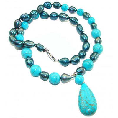 Arizona Dream Genuine Turquoise .925 Sterling Silver handmade handcrafted Necklace