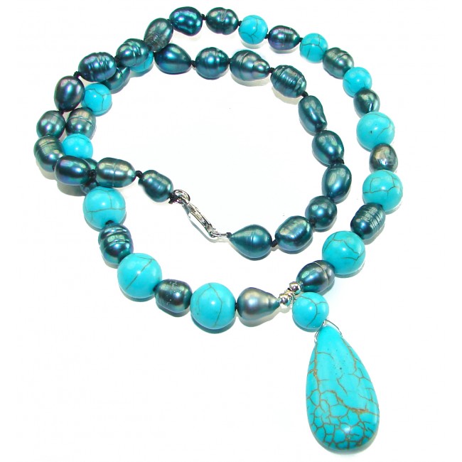 Arizona Dream Genuine Turquoise .925 Sterling Silver handmade handcrafted Necklace