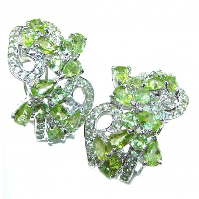 Marigolds authentic Peridot .925 Sterling Silver handcrafted earrings