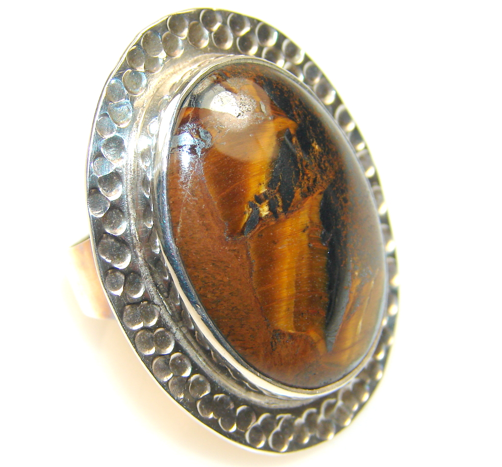 Vision Tigers Eye Sterling Silver Ring s. 5 1/4 - SilverRushStyle.com ...