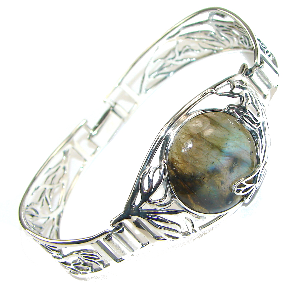 Beautiful Design! AAA Blue Labradorite Sterling Silver Bracelet ...
