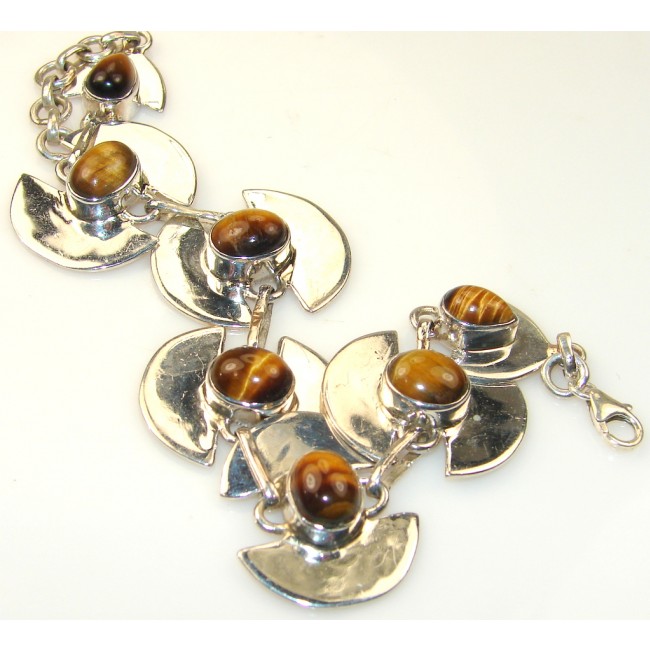 Awesome Tigers Eye Sterling Silver Bracelet