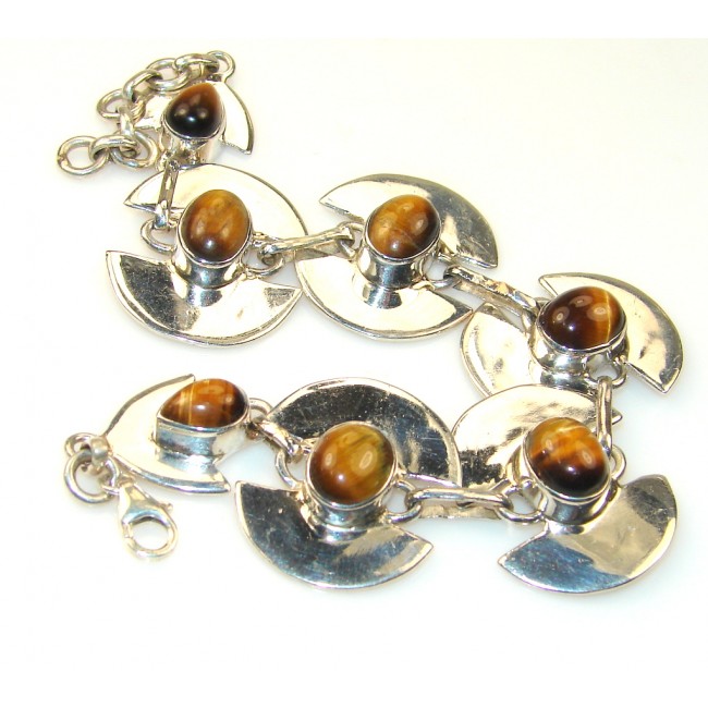 Awesome Tigers Eye Sterling Silver Bracelet