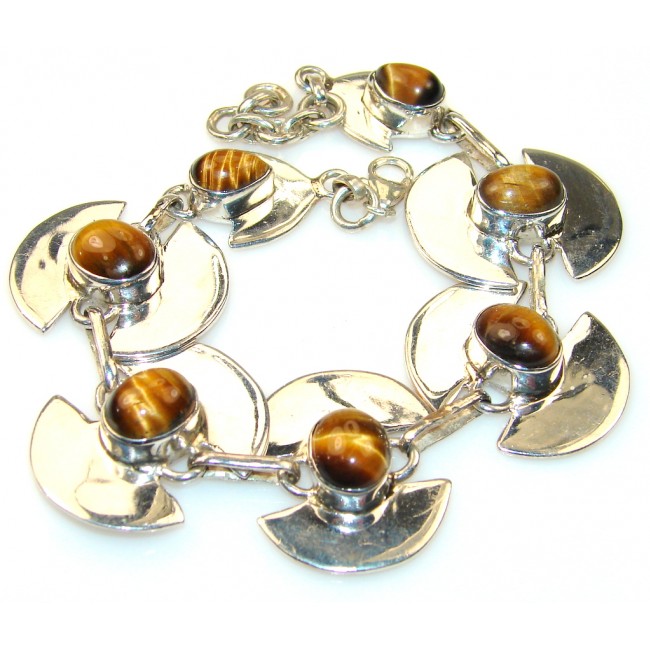 Awesome Tigers Eye Sterling Silver Bracelet