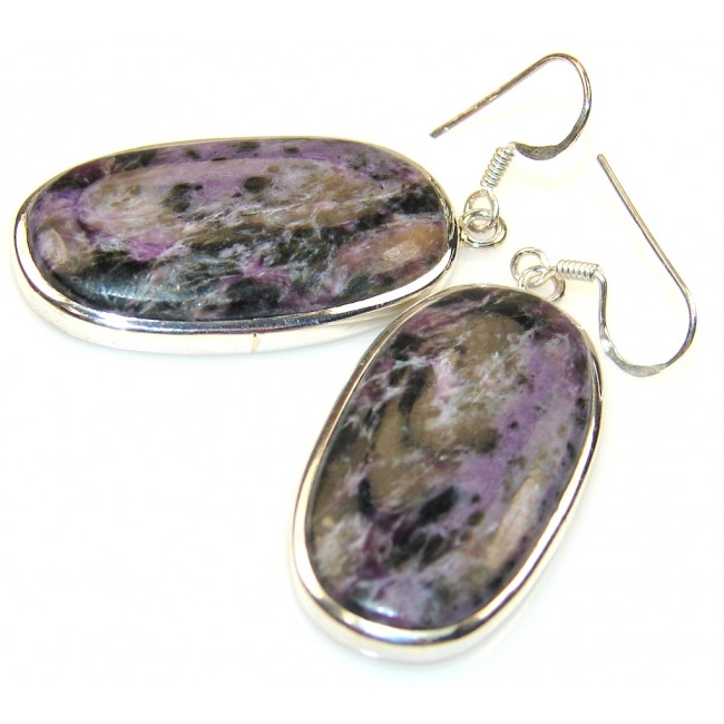 Passion Charoite Sterling Silver earrings