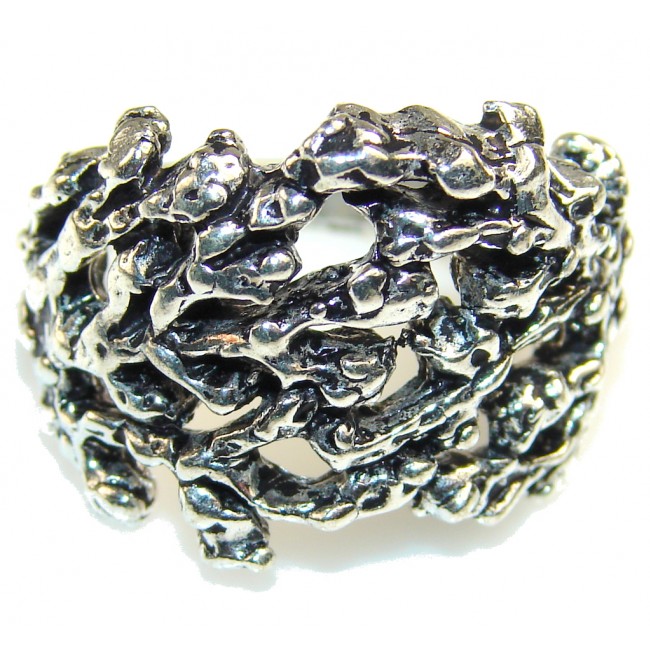 Stylish Design Silver Sterling Silver Ring s. 7 3/4