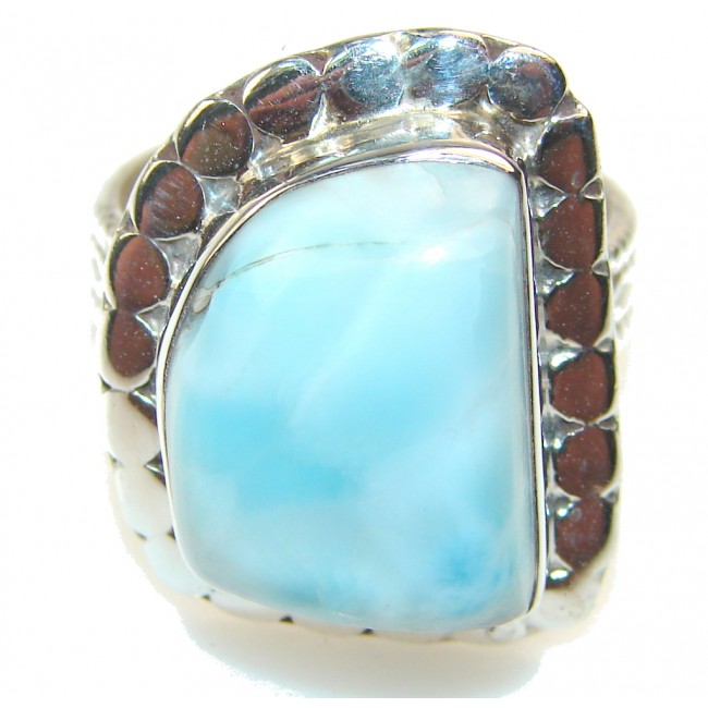 So In Love!! Blue Larimar Sterling Silver Ring s. 9