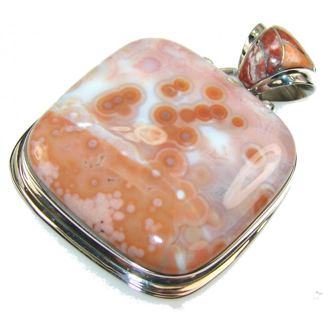 Gorgeous Design!! Ocean Jasper Sterling Silver Pendant