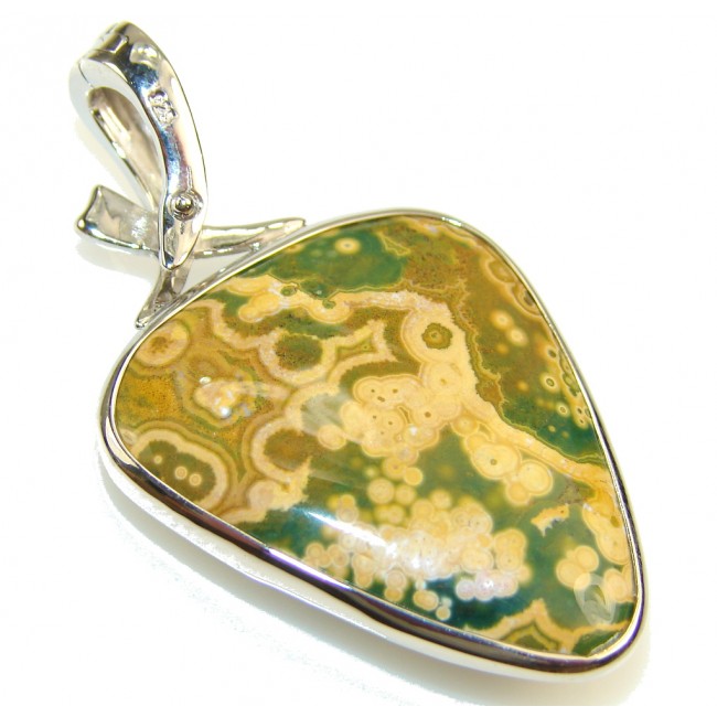 Awesome Ocean Jasper Sterling Silver Pendant