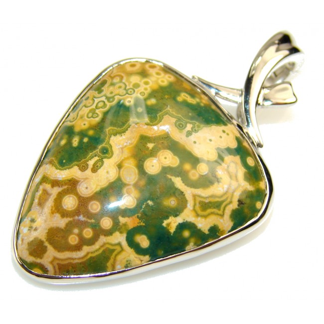 Awesome Ocean Jasper Sterling Silver Pendant