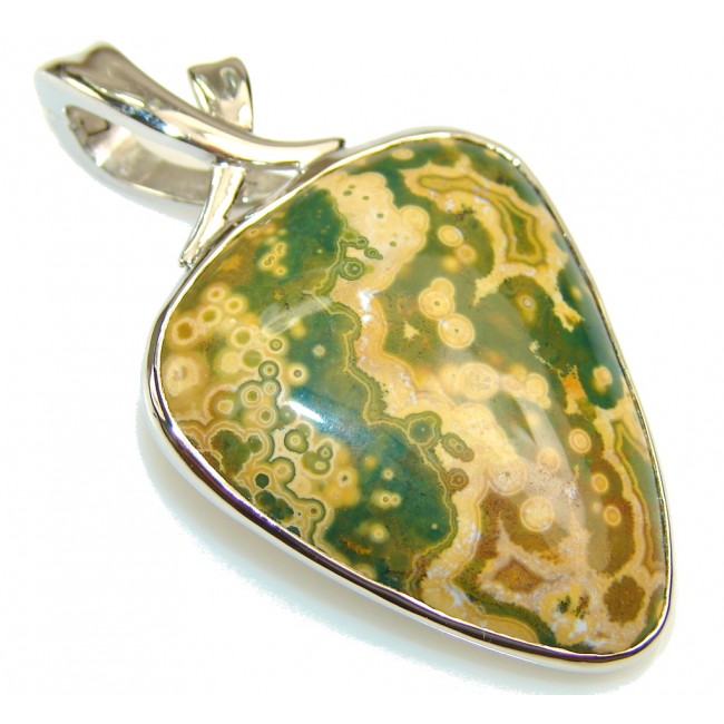 Awesome Ocean Jasper Sterling Silver Pendant