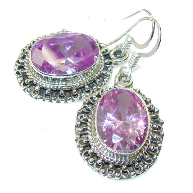 Fun Spark!! Lilac Quartz Sterling Silver Earrings