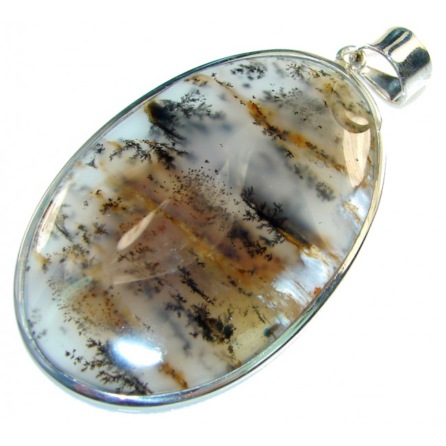 Fashion!! Scentic Agate Sterling Silver Pendant