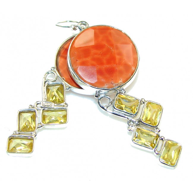 Ray Of Light Mexican Fire Agate Sterling Silver earrings