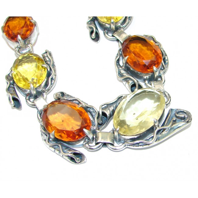 Evening Tide! Golden Topaz Sterling Silver Bracelet