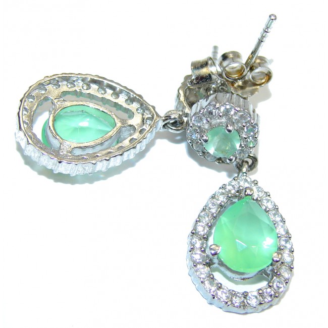 Fresh Apatite & White Topaz Sterling Silver earrings