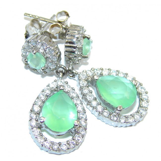 Fresh Apatite & White Topaz Sterling Silver earrings